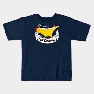 Indian Ringneck Funny Parrot Yellow Champion of Chomp Birb Meme Kids T-Shirt